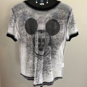 Disney boutique Mickey Mouse glitter Tee top LG